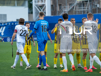 UD Santa Coloma AND players are preparing before the First phase of the UEFA Champions League Qualification 2024 - 2025 match between UD San...