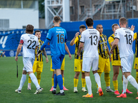 UD Santa Coloma AND players are preparing before the First phase of the UEFA Champions League Qualification 2024 - 2025 match between UD San...