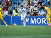 Hanbeom Lee of FK FC Midtjylland is in action during the Second phase of UEFA Champions League Qualification 2024-2025 match between UD Sant...