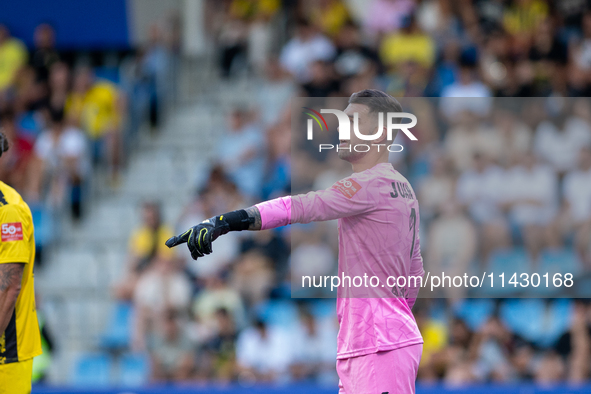 Juan Pedro Navarro Valverde of UE Santa Coloma AND is in action during the second phase of the UEFA Champions League Qualification 2024-2025...