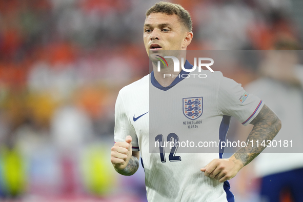 Kieran Trippier right-back of England and Newcastle United during the UEFA EURO 2024 semi-final match between Netherlands and England at Foo...