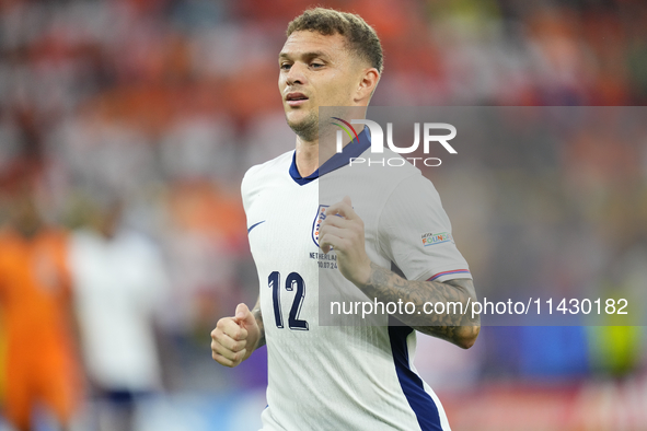 Kieran Trippier right-back of England and Newcastle United during the UEFA EURO 2024 semi-final match between Netherlands and England at Foo...