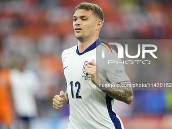 Kieran Trippier right-back of England and Newcastle United during the UEFA EURO 2024 semi-final match between Netherlands and England at Foo...