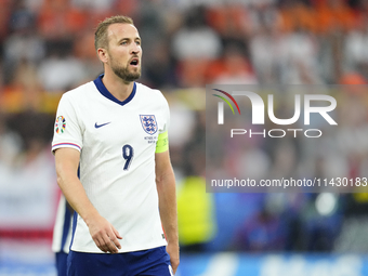 Harry Kane centre-forward of England and Bayern Munich during the UEFA EURO 2024 semi-final match between Netherlands and England at Footbal...