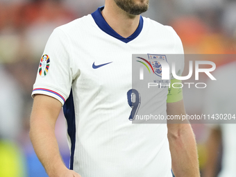 Harry Kane centre-forward of England and Bayern Munich during the UEFA EURO 2024 semi-final match between Netherlands and England at Footbal...