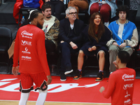 Mexican director Alfonso Cuaron is being seen during the game of the National Professional Basketball League (LNBP) between Diablos Rojos an...