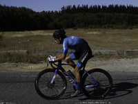 Aram Michell Penaflor Moysen is training with the Mexican triathlon team during their cycling session for the Paris Olympic Games in Lugo, G...