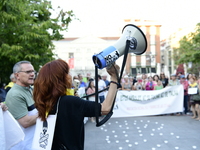 Madrid residents are demonstrating against the City Council's decision to cut down the trees in Plaza de Santa Ana to expand an underground...