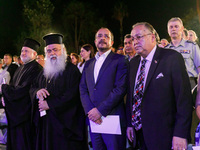 Archbishop ELPIDOPHOROS of America, Archbishop GEORGE of Cyprus, President of Cyprus NIKOS CHRISTODOULIDES, and Supreme President SAVAS TSIV...