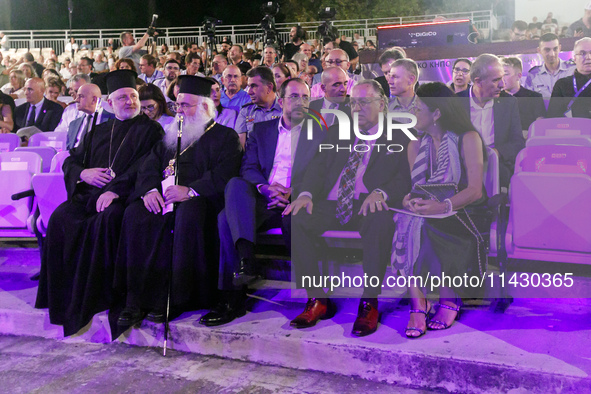 Archbishop ELPIDOPHOROS of America, Archbishop GEORGE of Cyprus, President of Cyprus NIKOS CHRISTODOULIDES, and Supreme President SAVAS TSIV...