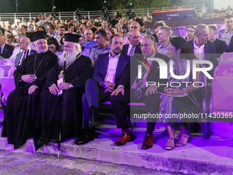 Archbishop ELPIDOPHOROS of America, Archbishop GEORGE of Cyprus, President of Cyprus NIKOS CHRISTODOULIDES, and Supreme President SAVAS TSIV...