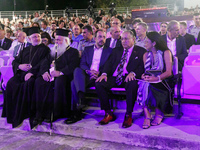 Archbishop ELPIDOPHOROS of America, Archbishop GEORGE of Cyprus, President of Cyprus NIKOS CHRISTODOULIDES, and Supreme President SAVAS TSIV...