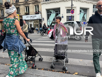 A demonstration is taking place in support of Palestine to stop the genocide of Palestinians and to exclude Israel from the Paris Olympics a...