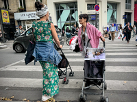 A demonstration is taking place in support of Palestine to stop the genocide of Palestinians and to exclude Israel from the Paris Olympics a...