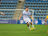 Victor Bak Jensen of FC Midtjylland is in action during the Second phase of UEFA Champions League Qualification 2024-2025 match between UD S...