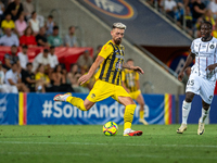 Christian Garcia of UE Santa Coloma AND is in action during the second phase of the UEFA Champions League Qualification 2024-2025 match betw...