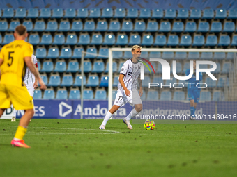 Kristoffer Askildsen of FC Midtjylland is in action during the Second phase of UEFA Champions League Qualification 2024 - 2025 match between...