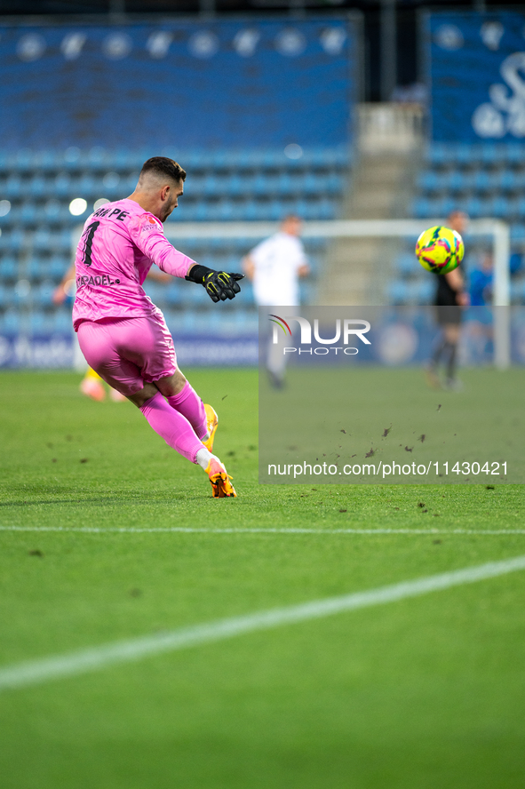 Juan Pedro Navarro Valverde of UE Santa Coloma AND is in action during the second phase of the UEFA Champions League Qualification 2024-2025...