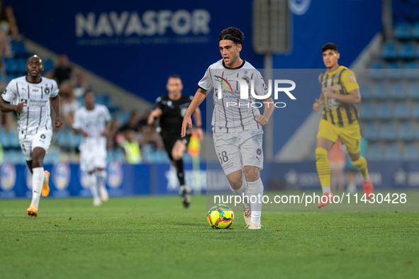 Aral Simsir of FC Midtjylland is in action during the second phase of the UEFA Champions League Qualification 2024-2025 match between UD San...