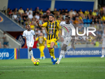 Christian Garcia of UE Santa Coloma AND is in action during the second phase of the UEFA Champions League Qualification 2024-2025 match betw...