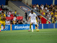 Franculino Dju of FC Midtjylland is in action during the Second phase of UEFA Champions League Qualification 2024 - 2025 match between UD Sa...