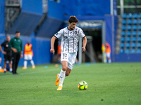 Adam Gabriel of FC Midtjylland is in action during the second phase of the UEFA Champions League Qualification 2024-2025 match between UD Sa...