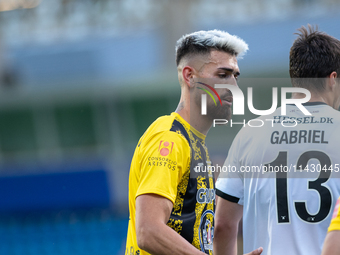 Christian Garcia of UE Santa Coloma AND is in action during the second phase of the UEFA Champions League Qualification 2024-2025 match betw...