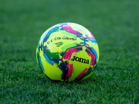 The Joma Official Ball is being used during the second phase of the UEFA Champions League Qualification 2024-2025 match between UD Santa Col...