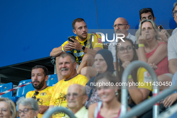 UD Santa Coloma fans are attending the Second phase of the UEFA Champions League Qualification 2024 - 2025 match between UD Santa Coloma and...