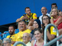 UD Santa Coloma fans are attending the Second phase of the UEFA Champions League Qualification 2024 - 2025 match between UD Santa Coloma and...