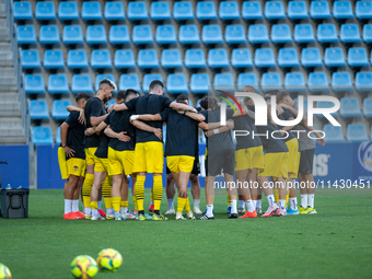 UD Santa Coloma AND players are forming during the second phase of the UEFA Champions League Qualification 2024-2025 match between UD Santa...