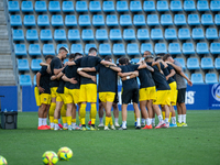 UD Santa Coloma AND players are forming during the second phase of the UEFA Champions League Qualification 2024-2025 match between UD Santa...