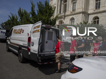 U.S. Capitol Police are arresting Jewish activists protesting against U.S. military support for Israel inside a congressional building in Wa...