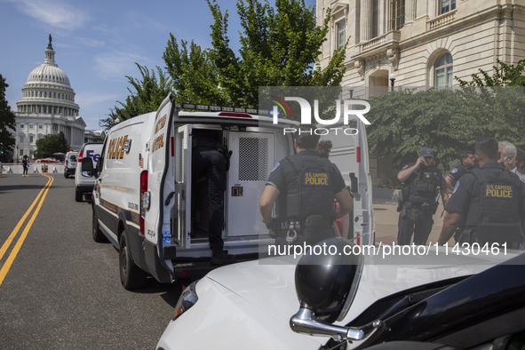 U.S. Capitol Police are arresting Jewish activists protesting against U.S. military support for Israel inside a congressional building in Wa...