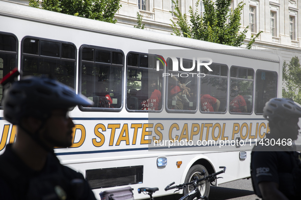 U.S. Capitol Police are arresting Jewish activists protesting against U.S. military support for Israel inside a congressional building in Wa...