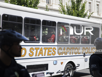 U.S. Capitol Police are arresting Jewish activists protesting against U.S. military support for Israel inside a congressional building in Wa...