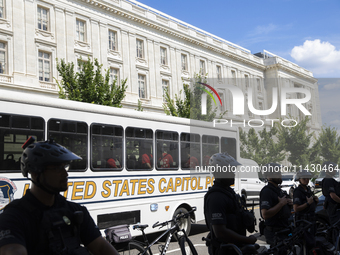 U.S. Capitol Police are arresting Jewish activists protesting against U.S. military support for Israel inside a congressional building in Wa...