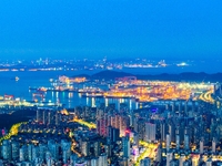 The West Coast New Area, a state-level new area, is shining brightly in Qingdao, China, on July 23, 2024. With the 34th Qingdao Internationa...