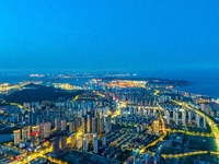 The West Coast New Area, a state-level new area, is shining brightly in Qingdao, China, on July 23, 2024. With the 34th Qingdao Internationa...