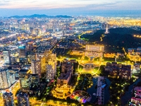 The West Coast New Area, a state-level new area, is shining brightly in Qingdao, China, on July 23, 2024. With the 34th Qingdao Internationa...