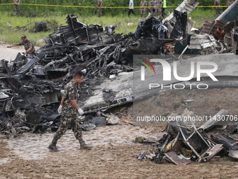 A Saurya Airlines Aircraft Crashed At Tribhuvan International Airport In Kathmandu On 24 July, 2024. (