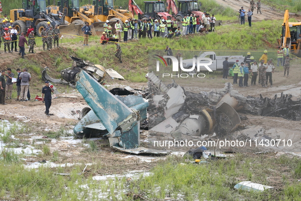 A Saurya Airlines Aircraft Crashed At Tribhuvan International Airport In Kathmandu On 24 July, 2024. 