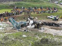 A general scene is showing the final spot where the passenger aircraft of Nepal's domestic carrier Saurya Airlines is stopping at Tribhuvan...