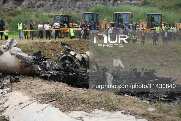 A general scene is showing the final spot where the passenger aircraft of Nepal's domestic carrier Saurya Airlines is stopping at Tribhuvan...