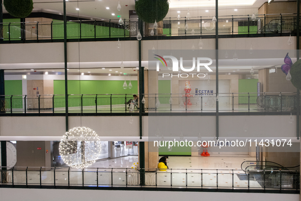 A general view of Westgate Shopping Mall in Shanghai, China, on July 24, 2024, as the company is issuing a notice that Westgate Mall will ce...