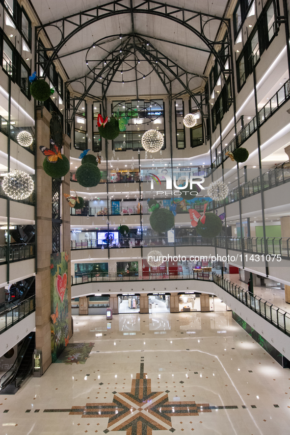 A general view of Westgate Shopping Mall in Shanghai, China, on July 24, 2024, as the company is issuing a notice that Westgate Mall will ce...