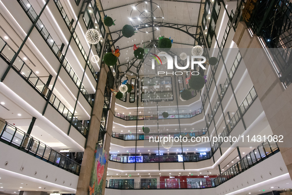 A general view of Westgate Shopping Mall in Shanghai, China, on July 24, 2024, as the company is issuing a notice that Westgate Mall will ce...