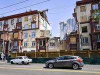 One of the sections of the five-storey apartment building at 44 Sobornyi Avenue that was destroyed by the Russian missile attack on October...