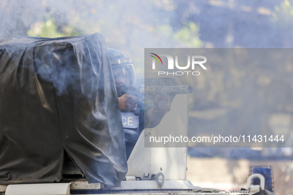 Students are clashing with police during a protest over a controversial quota system for government job applicants in Dhaka, Bangladesh, on...