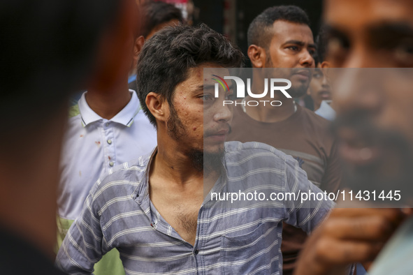 Students are clashing with police during a protest over a controversial quota system for government job applicants in Dhaka, Bangladesh, on...